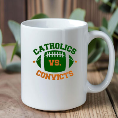 Catholics Vs Convicts Football Logo Mug Coffee