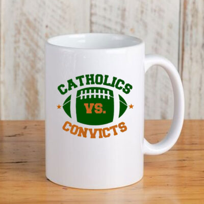 Catholics Vs Convicts Football Logo Mug Coffee