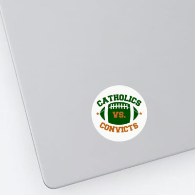 Catholics Vs Convicts Football Logo Stickers