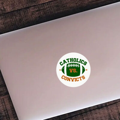 Catholics Vs Convicts Football Logo Stickers