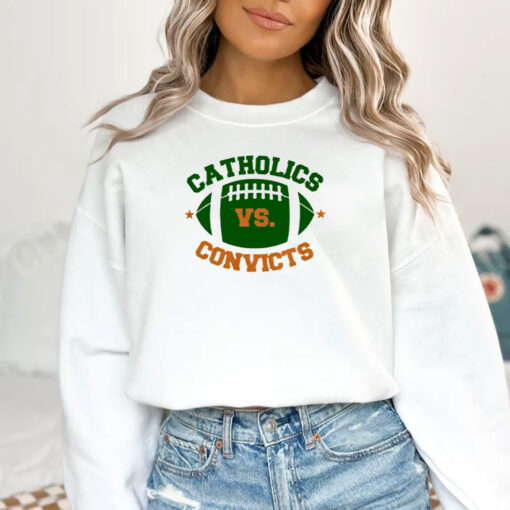 Catholics Vs Convicts Football Logo T-shirts