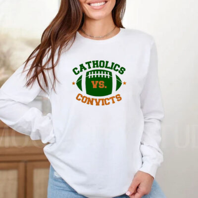 Catholics Vs Convicts Football Logo T-shirts