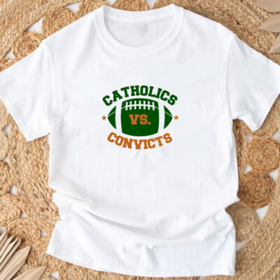 Catholics Vs Convicts Football Logo T-shirts