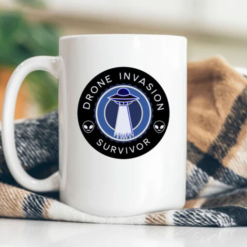 Drone Invasion UFO Survivor Mug Coffee