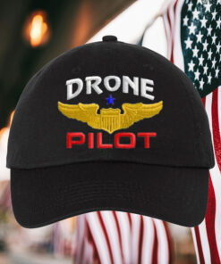 Drone Pilot with Wings Embroidered Dad Hats