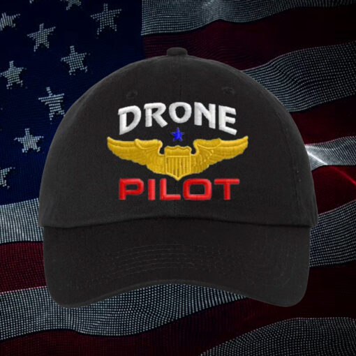 Drone Pilot with Wings Embroidered Dad Hats