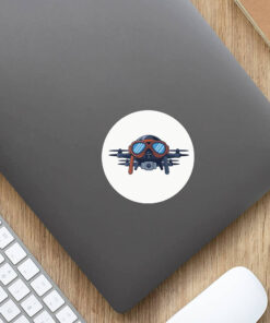 Drones Wearing Aviator Pilot Goggles on Stickers