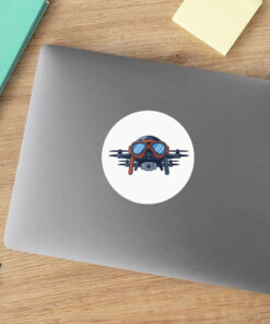 Drones Wearing Aviator Pilot Goggles on Stickers