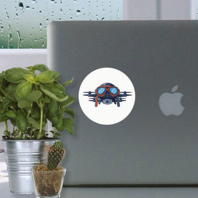 Drones Wearing Aviator Pilot Goggles on Stickers