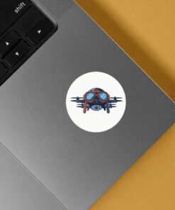 Drones Wearing Aviator Pilot Goggles on Stickers