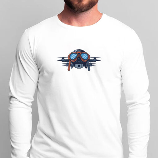 Drones Wearing Aviator Pilot Goggles on T-Shirts