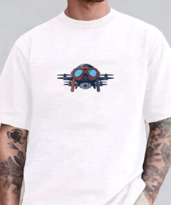 Drones Wearing Aviator Pilot Goggles on T-Shirts