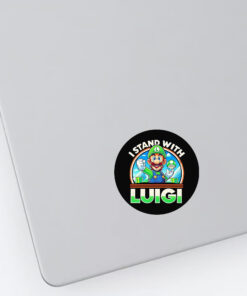 Free Luigi I stand with Luigi Stickers