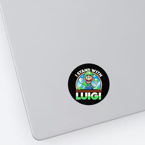 Free Luigi I stand with Luigi Stickers