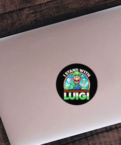 Free Luigi I stand with Luigi Stickers