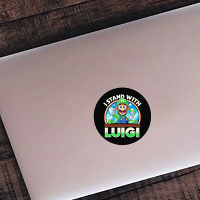 Free Luigi I stand with Luigi Stickers