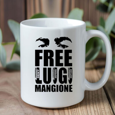 Free Luigi Mangione Deny Defend Depose ‬Mug Coffee