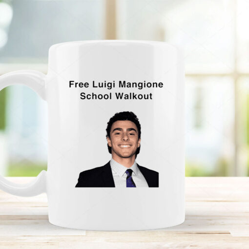 Free Luigi Mangione School Walkout Mug 2024 Coffee