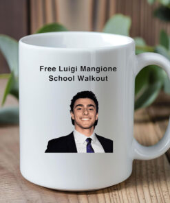 Free Luigi Mangione School Walkout Mug 2024 Coffee