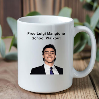 Free Luigi Mangione School Walkout Mug 2024 Coffee