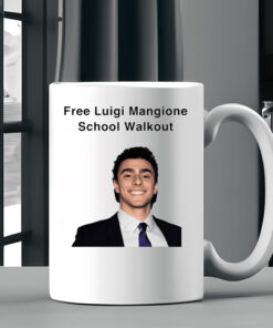 Free Luigi Mangione School Walkout Mug 2024 Coffee