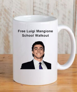 Free Luigi Mangione School Walkout Mug 2024 Coffee