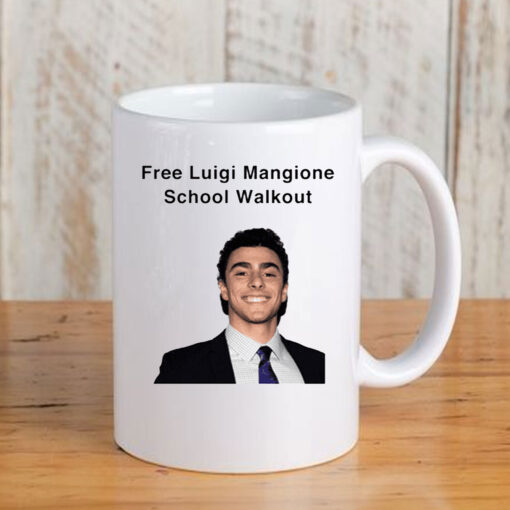 Free Luigi Mangione School Walkout Mug 2024 Coffee