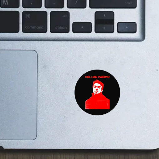 Free Luigi Mangione red StickersFree Luigi Mangione red Stickers