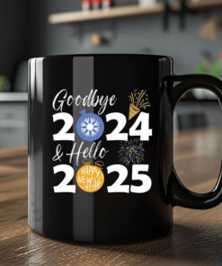 Goodbye 2024 Hello 2025 Mug Coffee