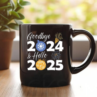 Goodbye 2024 Hello 2025 Mug Coffee