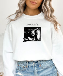 Hello Puzzle Dog Pink T-Shirt 20241