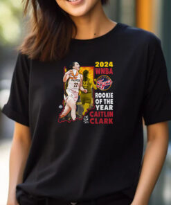 Indiana Fever Caitlin Clark Stadium Essentials Navy 2024 WNBA Rookie of the Year T-Shirt