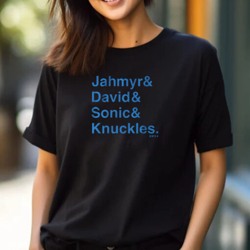 Jahymr Gibbs & David Montgomery Sonic & Knuckles Ampersand T-Shirt