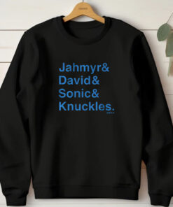 Jahymr Gibbs & David Montgomery Sonic & Knuckles Ampersand T-Shirt1