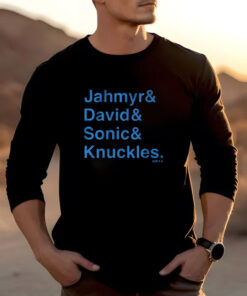 Jahymr Gibbs & David Montgomery Sonic & Knuckles Ampersand T-Shirt2