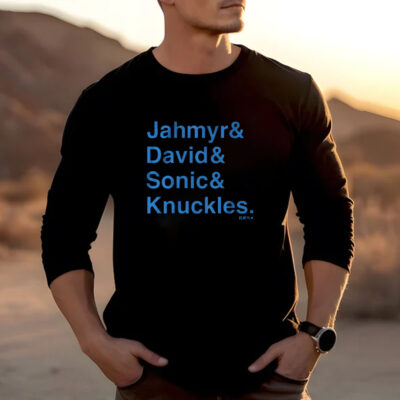 Jahymr Gibbs & David Montgomery Sonic & Knuckles Ampersand T-Shirt2