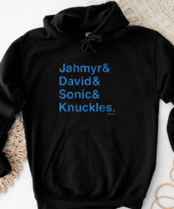 Jahymr Gibbs & David Montgomery Sonic & Knuckles Ampersand T-Shirt3