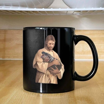 Jesus Moo Deng Mug Coffee
