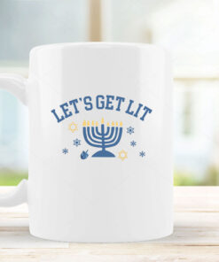 Let's Get Lit Hanukkah Mug Coffee