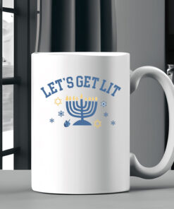 Let's Get Lit Hanukkah Mug Coffee