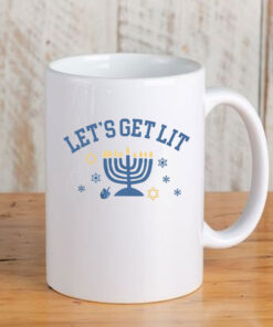 Let's Get Lit Hanukkah Mug Coffee