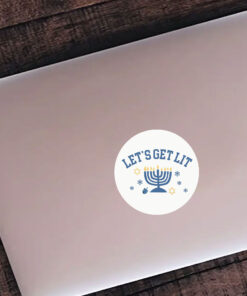 Let's Get Lit Hanukkah Stickers