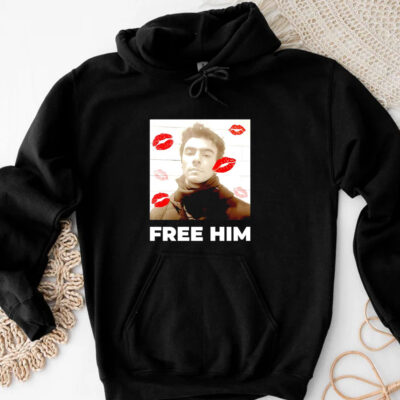 Luigi Mangione Free Him lips T-shirts