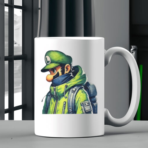 Luigi Mansion Patron Saint Mario Mug Coffee