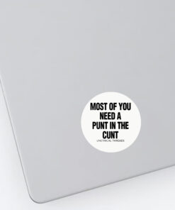 Most Of You Need A Punt In The Cunt Stickers