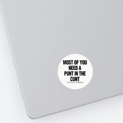 Most Of You Need A Punt In The Cunt Stickers