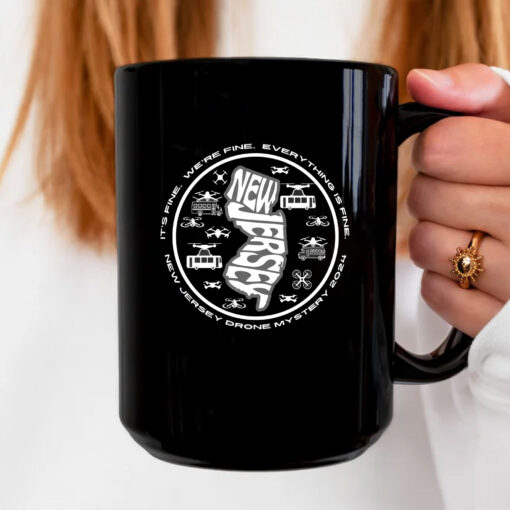 New Jersey Drone Mystery Everything is Fine Mug Coffee