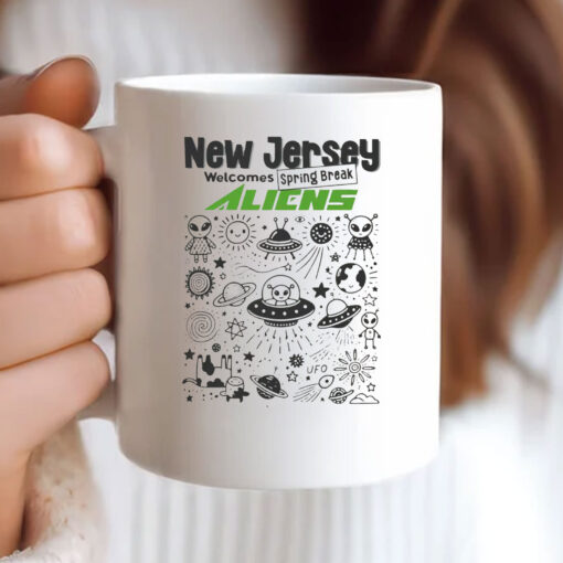 New Jersey Welcomes Spring Break Aliens 2024 Mug Coffee