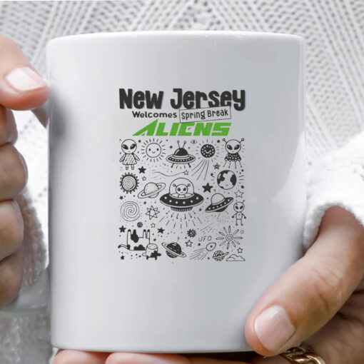 New Jersey Welcomes Spring Break Aliens 2024 Mug Coffee