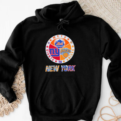 New York Teams logo mashup NY Knicks NY Giants NY Mets T-shirt 20243